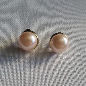 Large Faux Pearl Studs